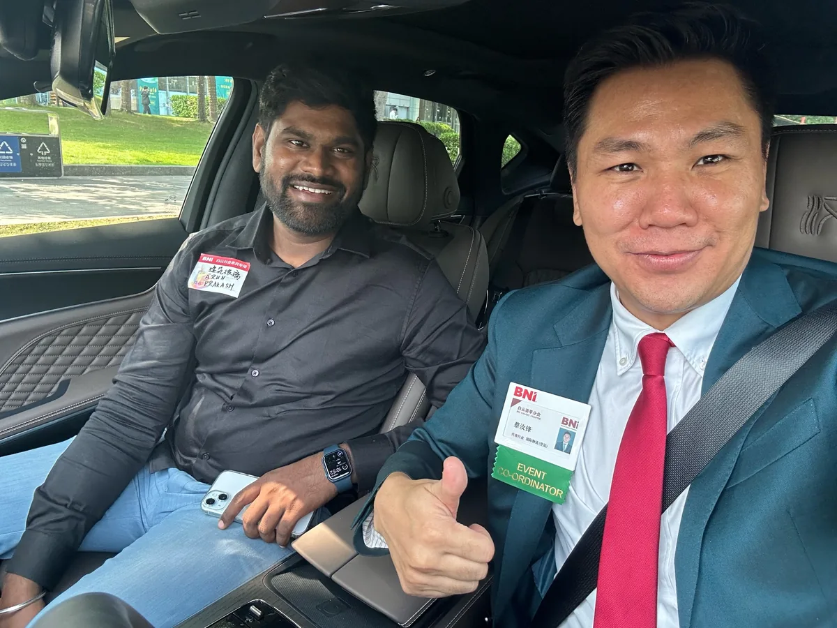 Chase Cai with fellow BNI member Arun Prakash