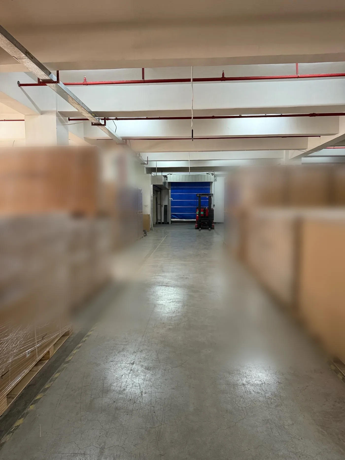Own forklift and loading bay in Noryce warehouse